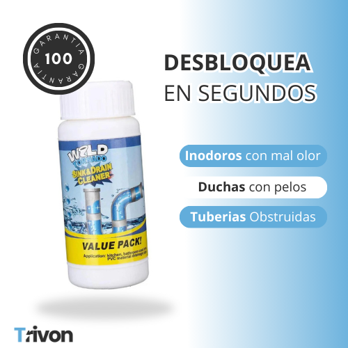 Elimina olores y bacterias (Tuberías y Cañerías)